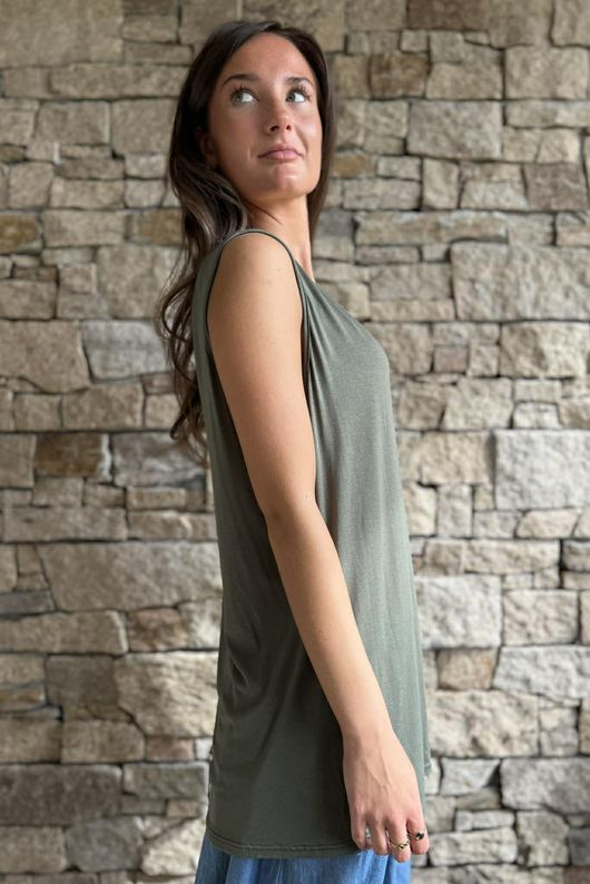 Essential Jersey Layering Vest Khaki 